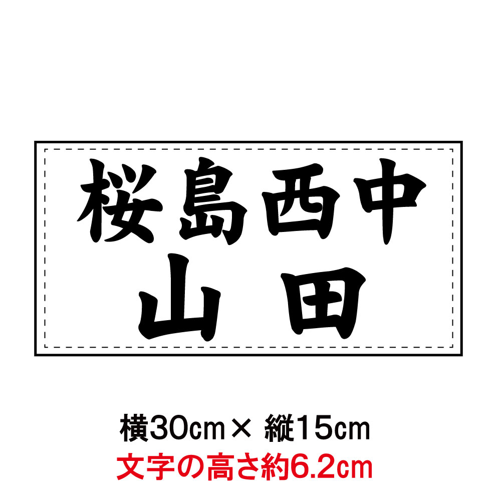 バドミントン ２段ゼッケン W30×H15 チーム名×都道府県 日本バドミントン協会大会規定基準品 文字の高さ6ｃｍ以上で作成 即日発送可